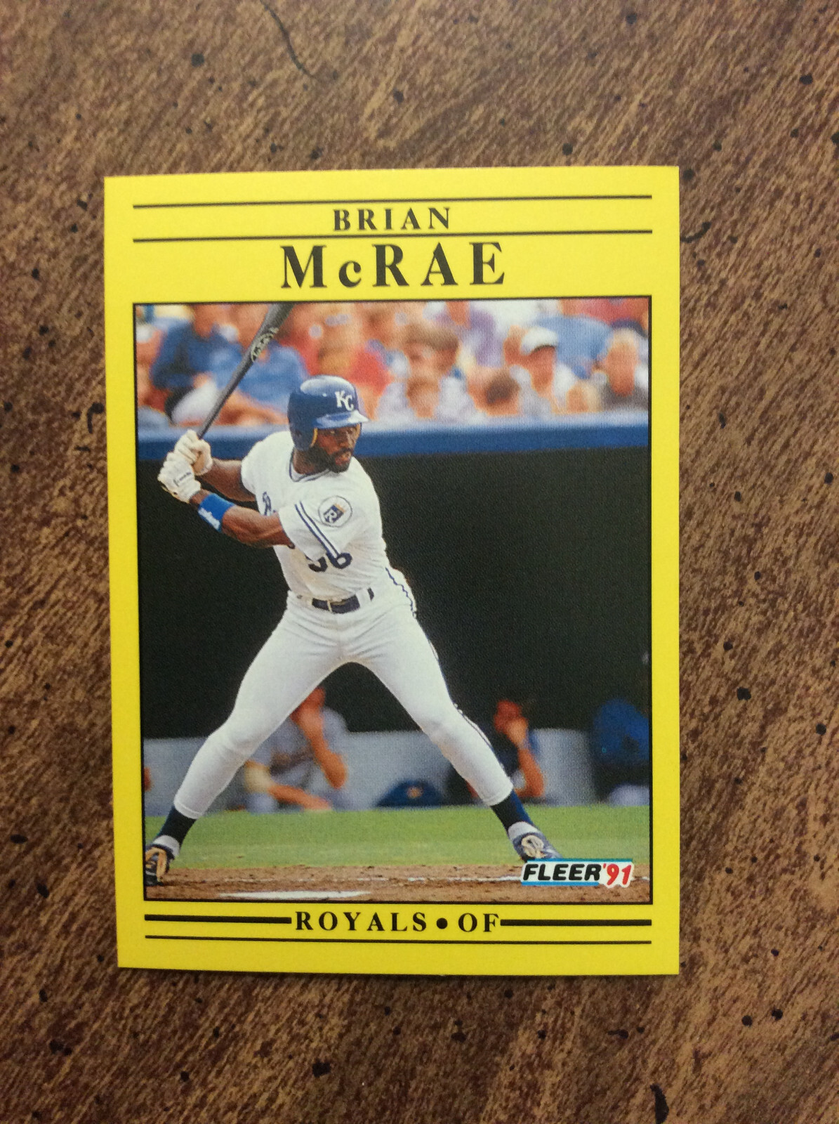1991 Fleer #563 Brian McRae, Royals rookie card    nm  ib