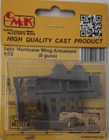 MW22 Cmk 7451 Hurricane Wing Armament (8 Guns) 1/72 ZubehÖR