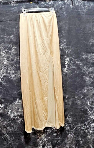 Vanity Fair -Vintage Beige 38" Long Half Slip w/ 26" Split - Size PTE LL - Picture 2 of 2