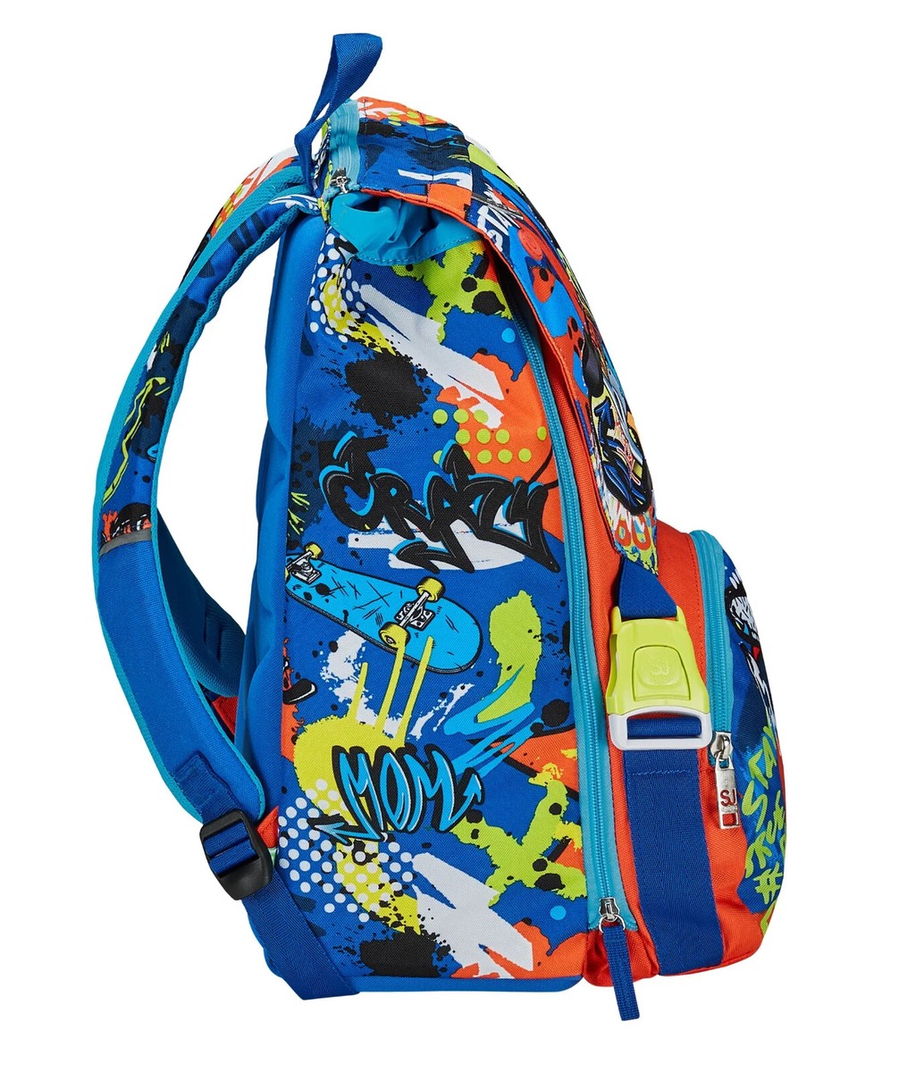 Zaino Scuola SJ Gang Estensibile - Nero E Verde, 26-31 Litri Per Bambini - Foto 5