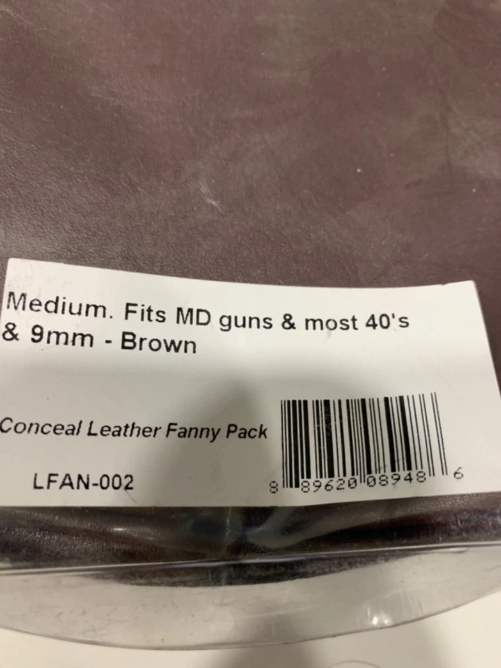 Tagua Cuero Marrón Pistola Ocultación Riñonera Cintura Paquete Funda LFAN-002 NUEVO Envíos  Foto 3 de 3