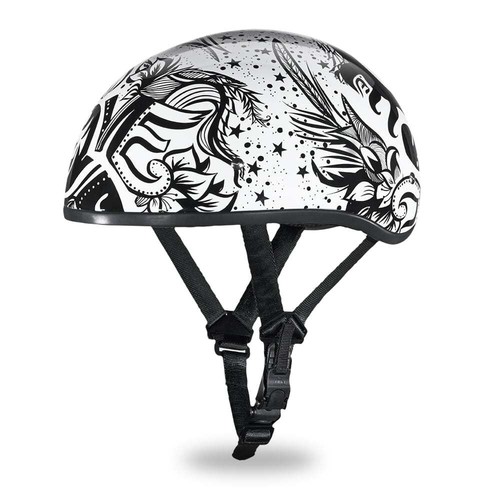 Daytona Helmets M/C Daytona Skull CAP Open Face DOT Approved Motorcycle Helmet - Picture 40 of 45