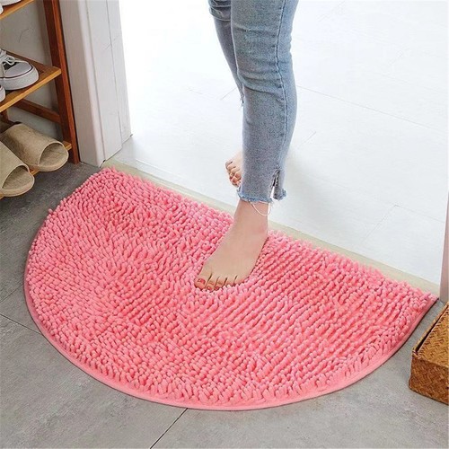 Semicircular Floor Absorbent Non-slip Quick Dry Toilet Mat Household Bath Mat - Picture 37 of 45