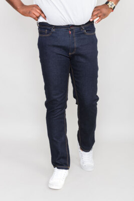 D555 GROSSE HERREN STRETCHJEANS KONISCHE PASSFORM INDIGO GROSSE GRÖSSE 36'' BEIN T15497