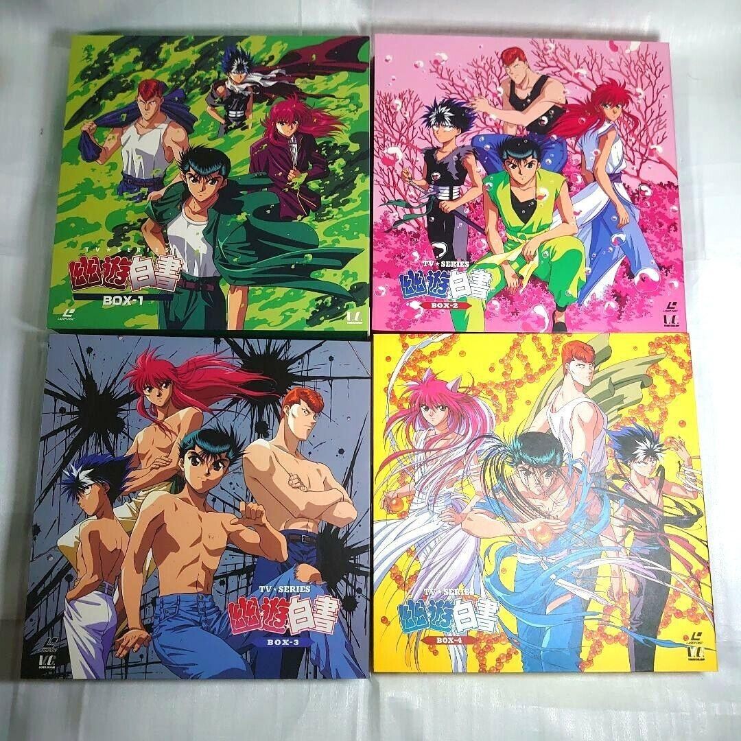 Yu Yu Hakusho TV Anime Series LD 4BOX 28LaserDisc 4Book 4card Set Japan  Anime