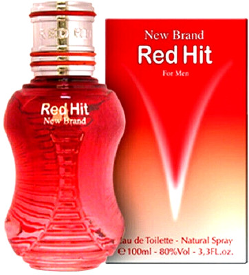 New Brand Red Hit for Men Eau de Toilette Natural Spray 100ml