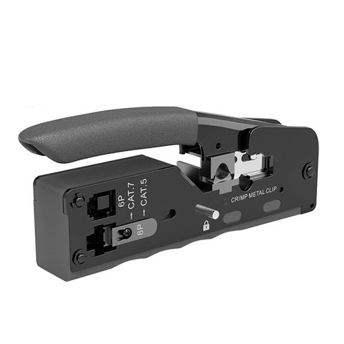 Network Cable RJ45 Crimp Tool Pass Through Crimper Cutter Kit for Cat6 Cat5 Cat7 - Picture 3 of 16