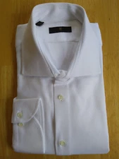NWOT Ike Behar White Spread Collar Shirt 18-36/37 MSRP $225