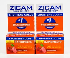 2 Zicam Cold Remedy RAPIDMELTS shortens colds 25 CHERRY Homeopathic 01/2027