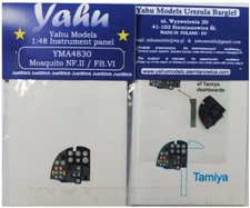 Yahu Models 1/48 Mosquito NF Mk.II / FB Mk.VI Instrument Panel for Tamiya