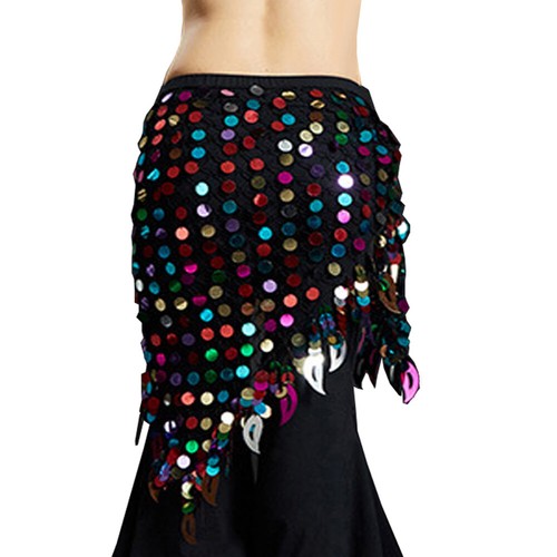 Bauchtanz Hüftschal Halstuch Rock bunt Pailletten Netz Taille Kette Gürtel Kostüm - Bild 4 von 4