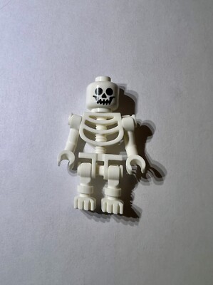 Lego Skeleton Minifigure Skull Halloween White Bone Bones New