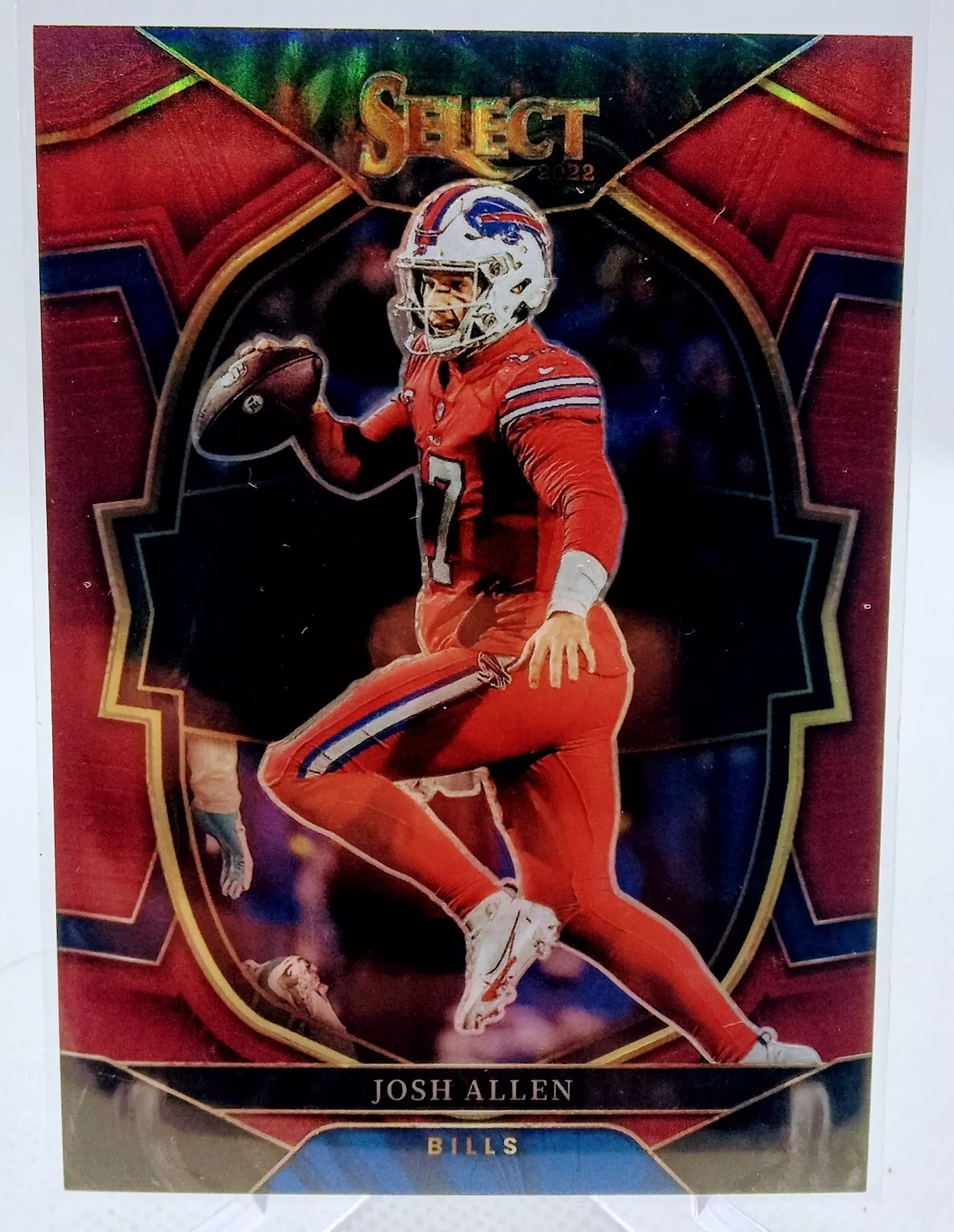 2021 Panini Select #6 Josh Allen Maroon Prizm #/149 Buffalo Bills Color Match