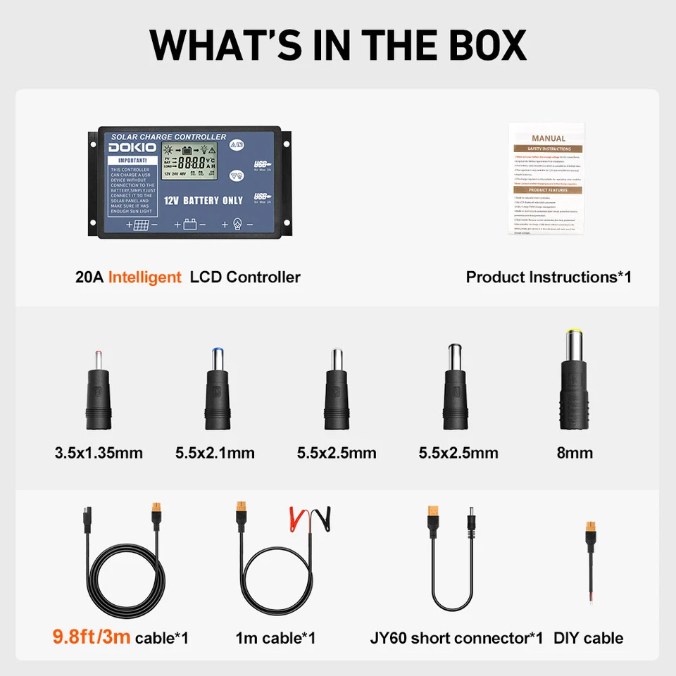 300w 12v Portable Foldable Solar Panel Kit For Camping/Caravan/Power station - Image 4 of 4