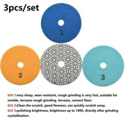 DT-DIATOOL 4" (100mm) Diamond Floor Polishing Pads – 21-Piece Mix Grits Set – Resin Bond For Concrete, Cement & Terrazzo – Dry/Wet Use