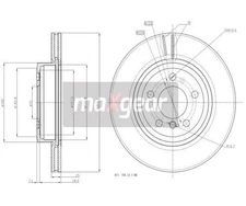 2pcs Brake Disc Maxgear 19-1841 for BMW X3