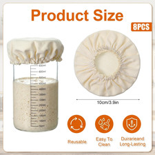8 Pcs Sourdough Jar Cover Breathable Dough Proofing Cloth Reusable Sourdough ...