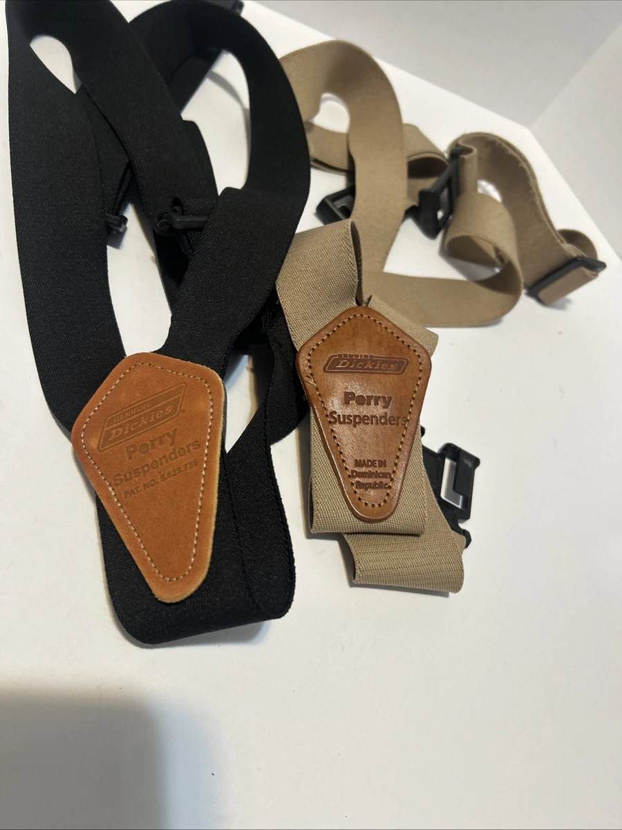 Dickies Bretelles Perry Pour Homme, Rouges, Taille Unique - Fermetures Clips Jumbo, Dos En Y, Robustes