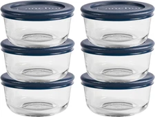 1 Cup Glass Storage Containers with Lids, Set of 6 Glass Food Storage Contain...