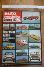 Auto Modelle, Katalog 1971/72m Ausgabe Nr. 15/71