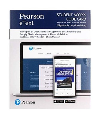 Principles of Operations Management Pearson Etext Access Card: Sustainability an