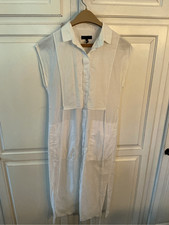 Rag & Bone White Roxanne Cotton Utility Midi Dress Sz XS