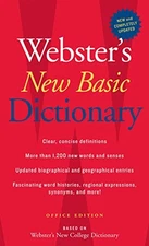 WEBSTER'S NEW BASIC DICTIONARY, OFFICE EDITION By Houghton Mifflin Harcourt *VG*