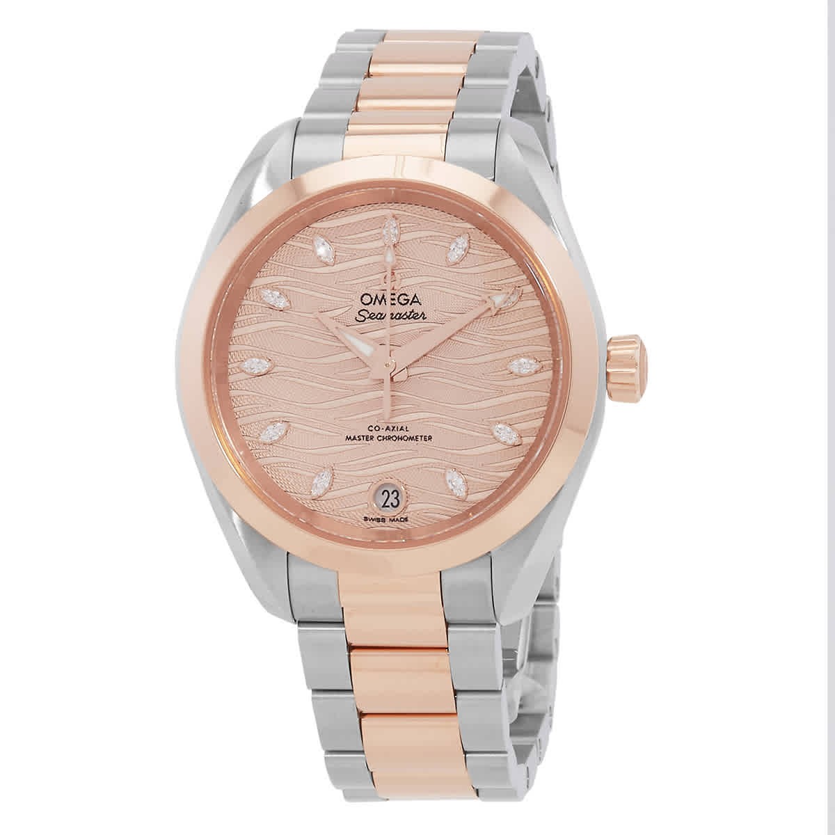 Omega Aqua Terra Automatic Chronometer Diamond Grey Dial Ladies Watch