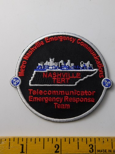 NASHVILLE EMERGENCY COMMUNICATIONS RESPONSE TERT TEAM PATCH SHOULDER CREST TN
