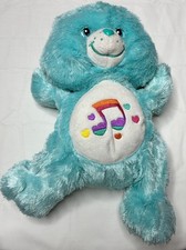 Care Bears Heartsong Bear Plush Blue Rainbow Music Notes Stuffed Animal
