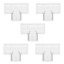 5pcs Acrylic T-Pipe Fitting, Transparent 3-Way Connector for Aquarium Water