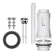 R T 3-Inch Toilet Flush Valve Replacement Kit with Push Button, Tank to Bowl