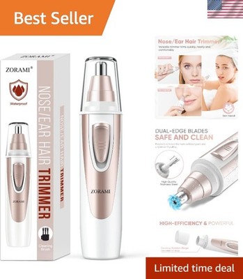 Rechargeable Ear & Nose Hair Trimmer - Easy Clean, Painless Precision for Travel