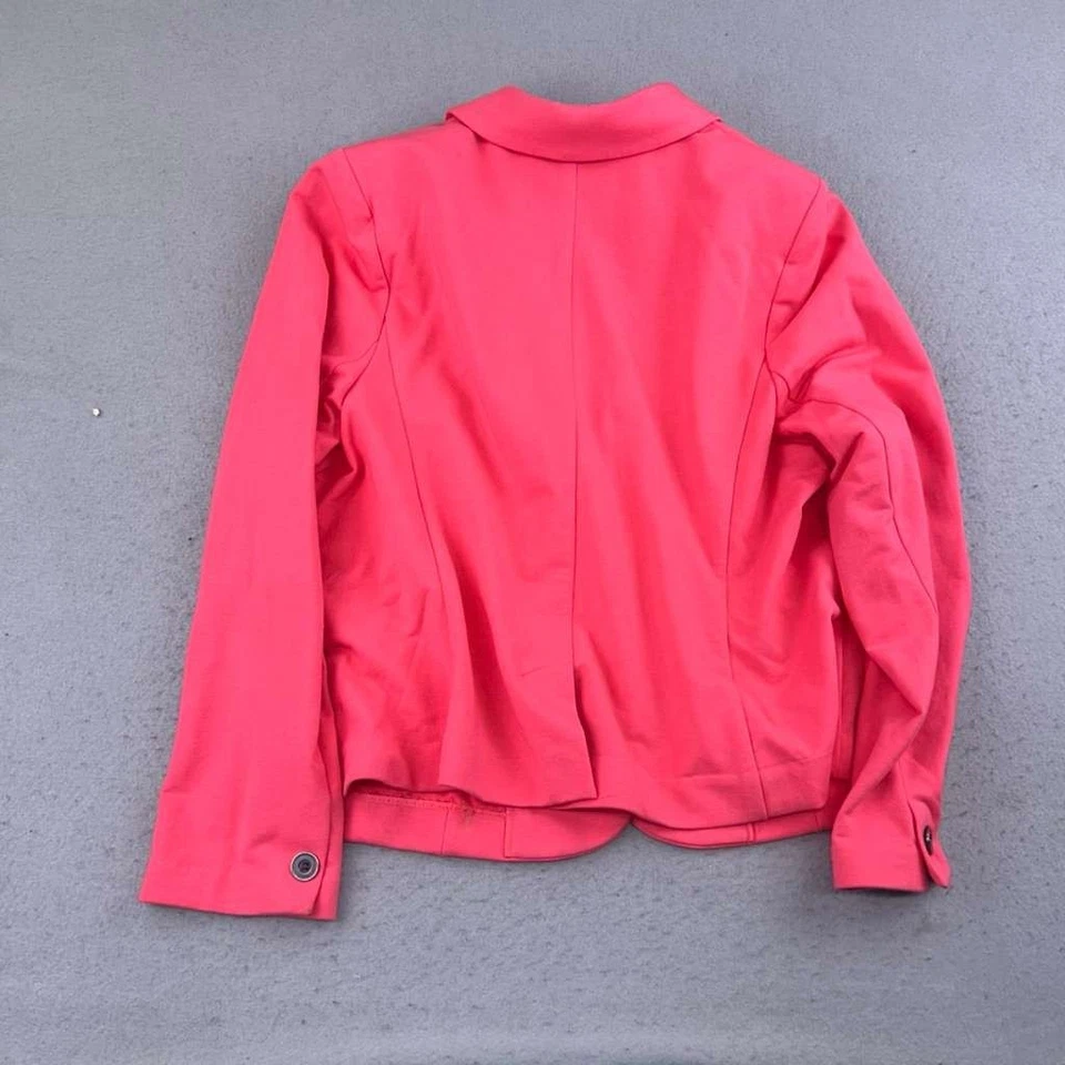 Blazer Lane Mujer 18/20 Rosa Mezcla de Algodón Cuello Abotonado Chaqueta Ligera Foto 3 de 4