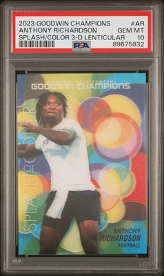 #ad Anthony Richardson 2023 Upper Deck Goodwin Splash Of Color 3 D Lenticular PSA 10 $9.99