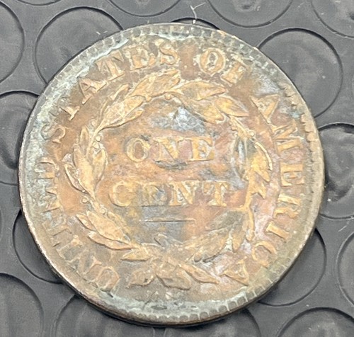 1830 großer Cent, Krönchenkopf, seltenes frühes Datum Kupfer - feine Erhaltung - Münzschnapp - Bild 3 von 5