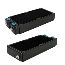 OCOCOO 240mm Copper Radiator 45mm Thick 5-Port Multiport G1/4 PC Water Cooling