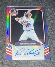 2026 Panini Stars & Stripes Prizm USA Roch Cholowsky AUTO Silver Prizm #88/149