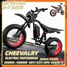 20" E- Fat tire Bike Electric Motorcycle 3000w 6500W 20/32AH Warrior E-Dirt Bike