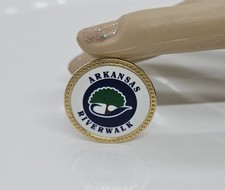 Arkansas Riverwalk Pin Gold Tone Tree Design 1"