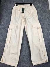 Wild Fable Women's Mid Rise Wide Leg Relaxed Cargo Pants Off White Sz XS NWT