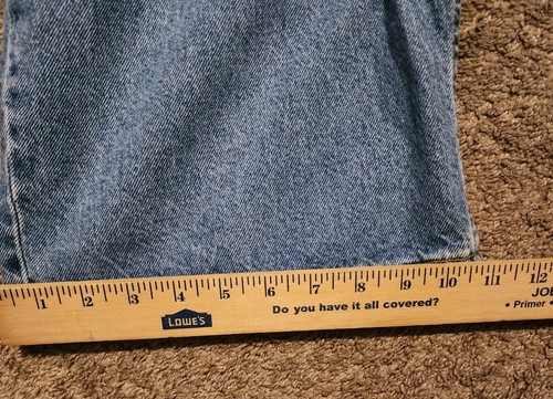 Vintage 90er Levis 562 Herrenshorts 30 blau Denim orangefarbenes Etikett hergestellt in den USA Studentenjorts - Bild 6 von 10