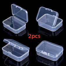 2X Small Plastic Storage Container Box DIY Coins Screws Jewelry Travel Beads US