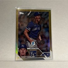 Topps Scott Barlow Kansas City Royals Gold Border 1st Edition Card #9 2023
