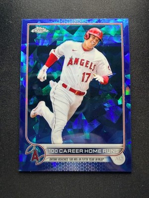 2022 Topps Chrome Update Sapphire 100 Career Home Runs Shohei Ohtani #US92