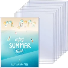 10 Pcs 9 X 12'' Rigid Print Protectors Clear Rigid Plastic Paper Page Protectors