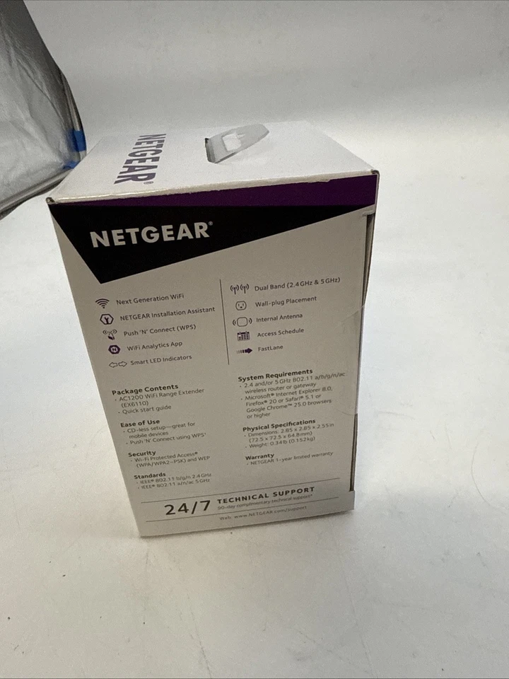 NETGEAR AC1200 WiFi Range Extender - White, Model # EX6110, New In Box - Image 2 of 4