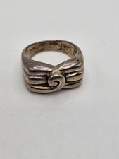 Vintage Sterling Silver Swirl Band Ring Size 7