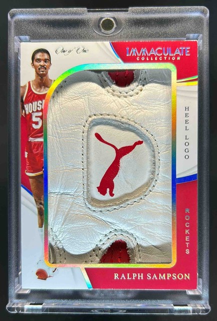 2018-19 Immaculate Ralph Sampson Sneak Peek Heel Logo Patch #1/1 Rockets