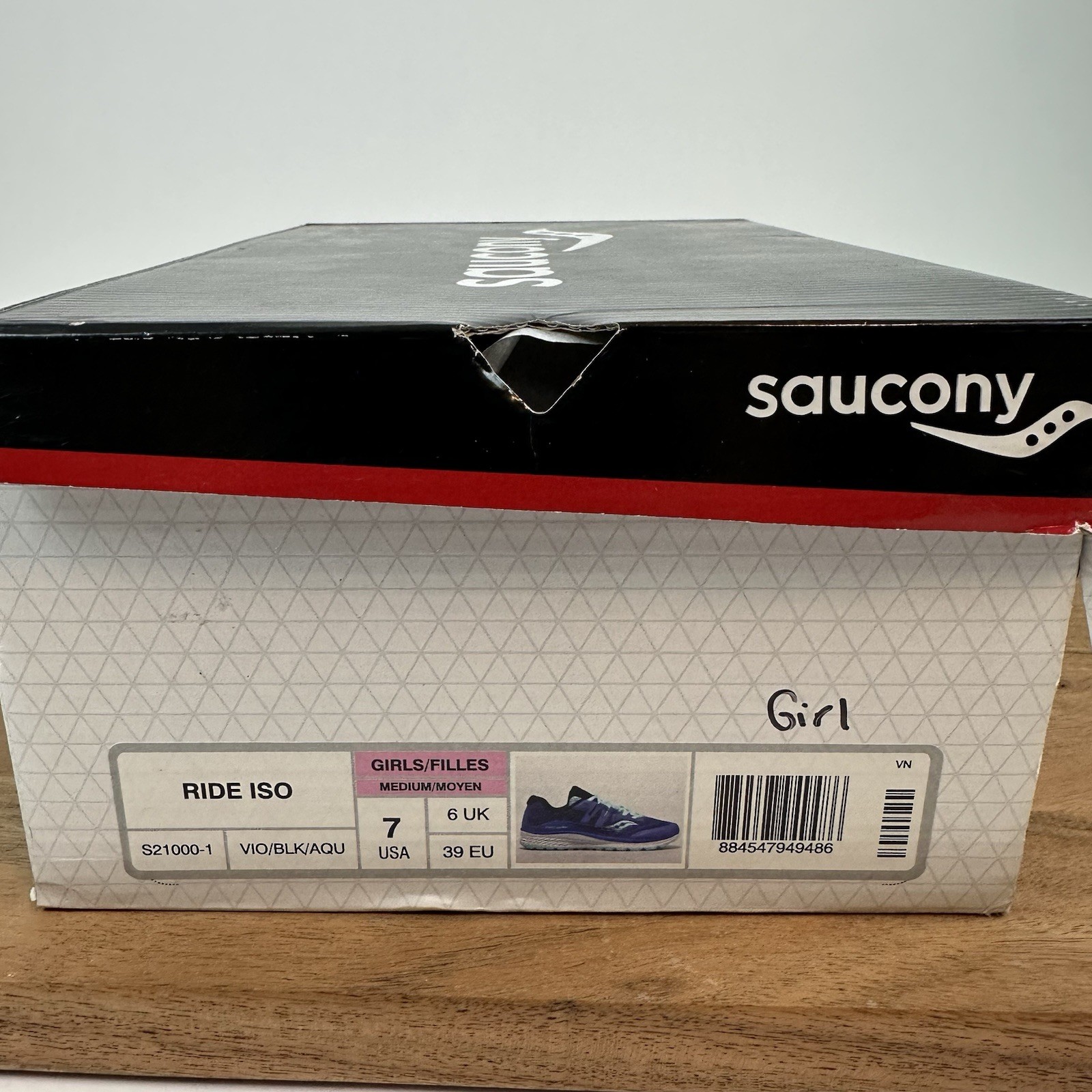 New Big Kids Saucony Ride ISO Purple Athletic Running Shoes Sneakers Size 7 Y thumbnail 8